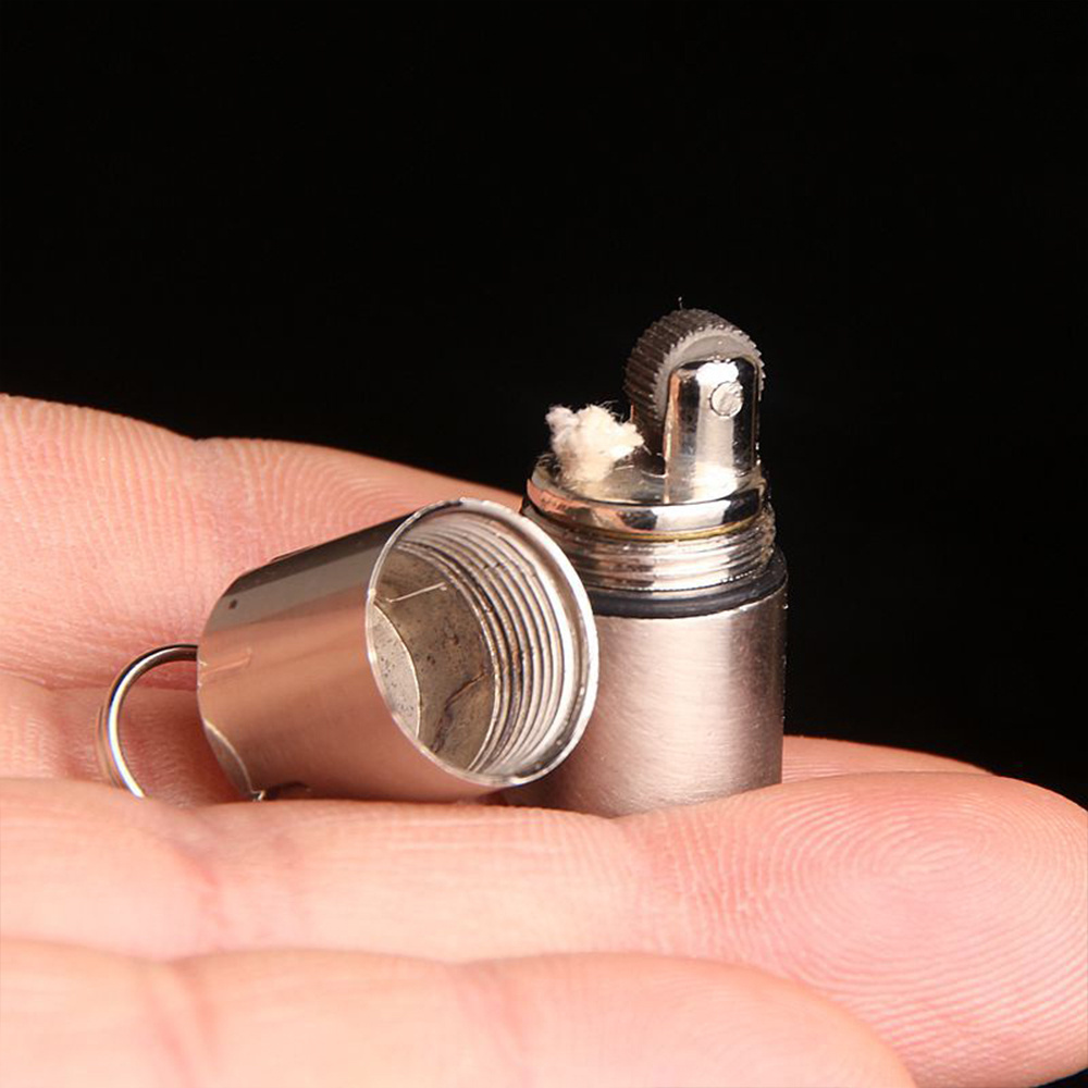 Outdoor Survival Permanent Matching Waterproof Flint Kerosene Start Camping Lighter Smoking Flint Keychain Gadget