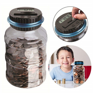 Intelligent new second-generation piggy bank counter coin electronic digital LCD money counter jar coin saving box