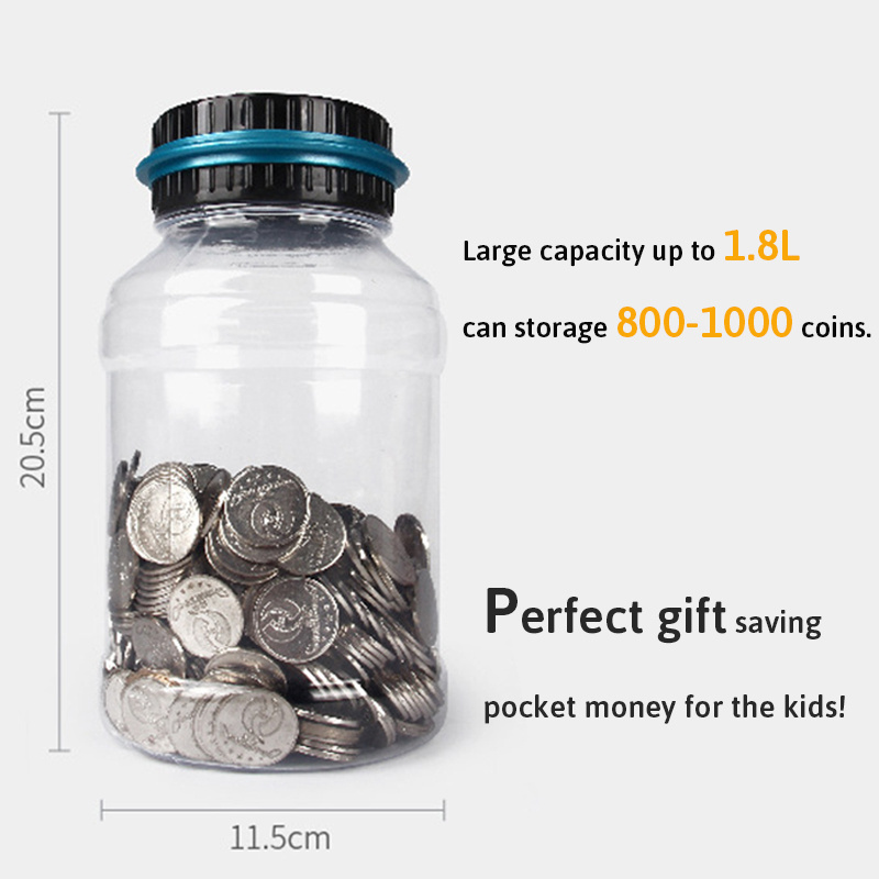 Piggy Bank Counter Coin Electronic Digital Lcd Counting Coin Money Save Box Jar Coins Storage Box Euro GBP Money