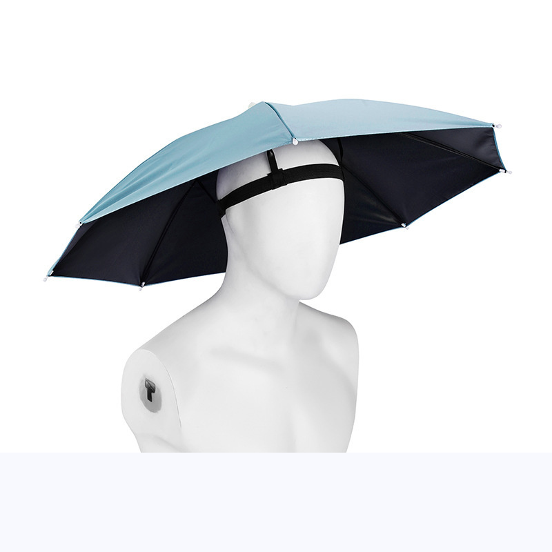 Portable Rain Umbrella Hat Anti-Sun Waterproof Umbrella Camping Head Cap Outdoor Pesca Sun Shade Headwear Cap