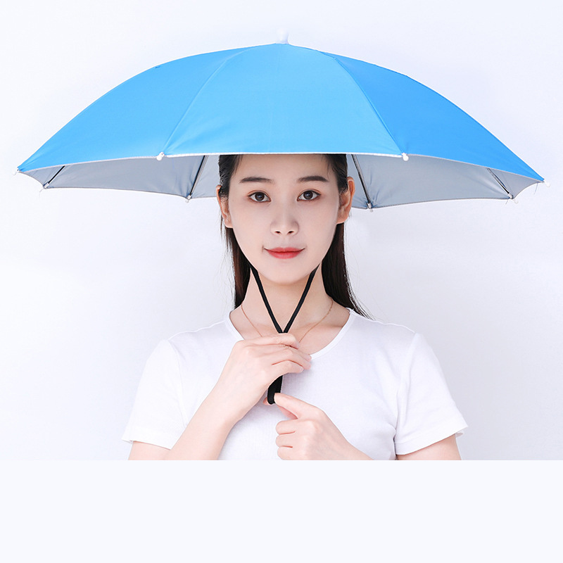 Portable Rain Umbrella Hat Anti-Sun Waterproof Umbrella Camping Head Cap Outdoor Pesca Sun Shade Headwear Cap