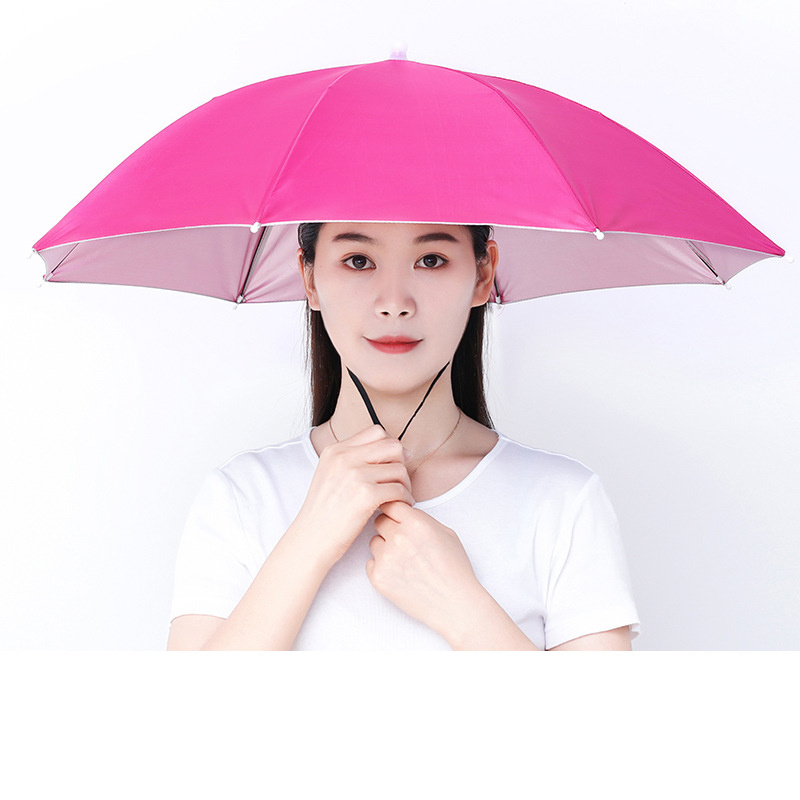 Portable Rain Umbrella Hat Anti-Sun Waterproof Umbrella Camping Head Cap Outdoor Pesca Sun Shade Headwear Cap