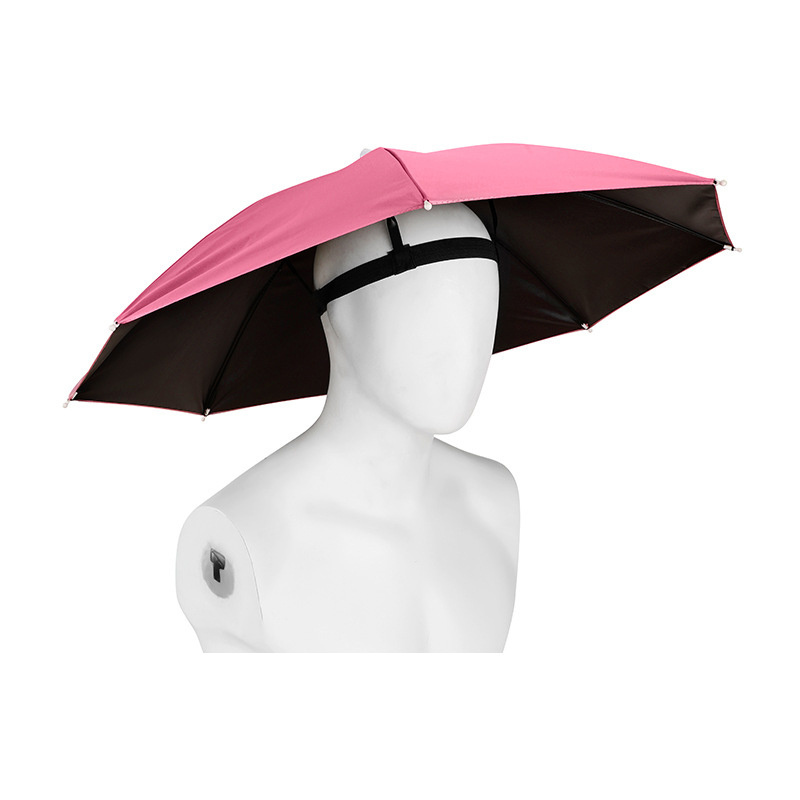 Foldable Outdoor Fishing Anti-Sun Waterproof Umbrella Camping Head Cap Rain Umbrella Hat