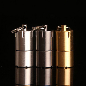 survive Capsule oil Kerosene Gasoline keychain Cigar fluid petrol torch keyring ring chain refill Cigarette Lighter key