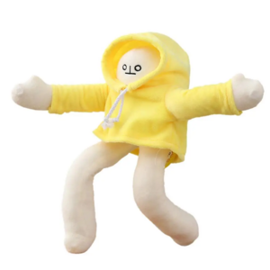 Plush Banana Man Doll Funny Yellow Banana Man Stuffed Toy With Wear Hoodie Soft And Cute Banana Man Plush Doll Gift For Boys