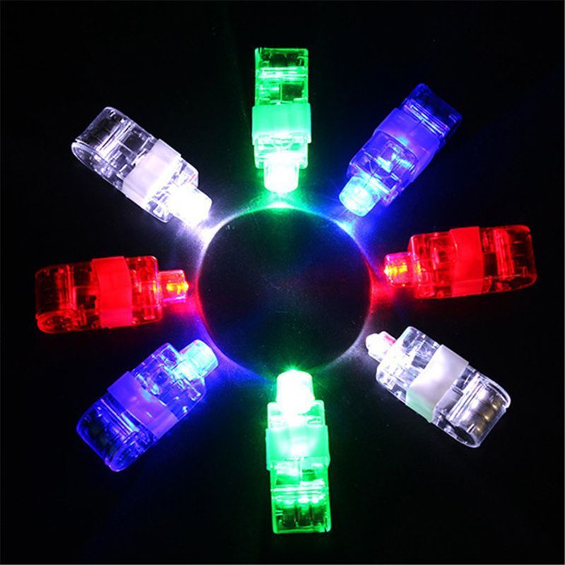 32pcs Glow Party Favors LED Flashing Finger Ring Laser Finger Light Up Toys for Festival Holiday Party Supplie