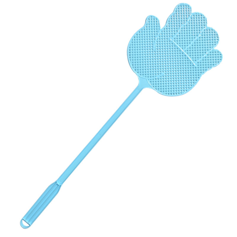 2021 New Fly Swatter Hand Pest Control Manual Plastic Durable Long Handle solid color home Mosquito Swatter