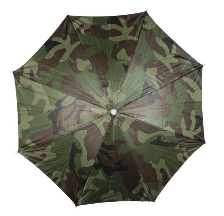 Outdoor Hiking Hunting Camouflage Foldable Fishing Hat Cap Umbrella Headwear Sun Day Rainy Day Wholesale Umbrella Hat For Adult