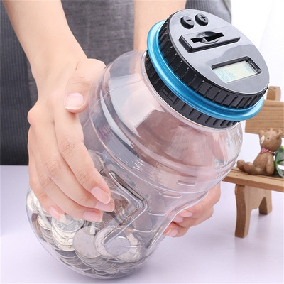 Piggy Bank Money Box Jar ATM Counter Electronic Digital LCD Counting Coin Money Saving Box Coins Storage Box Jar