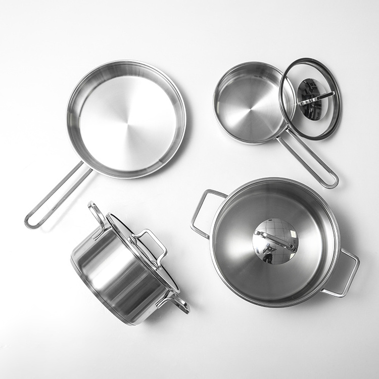 Housewares Kitchen Accessories Stainless Steel Cookware 7 Piece Kitchenware Pot Cookware Sets