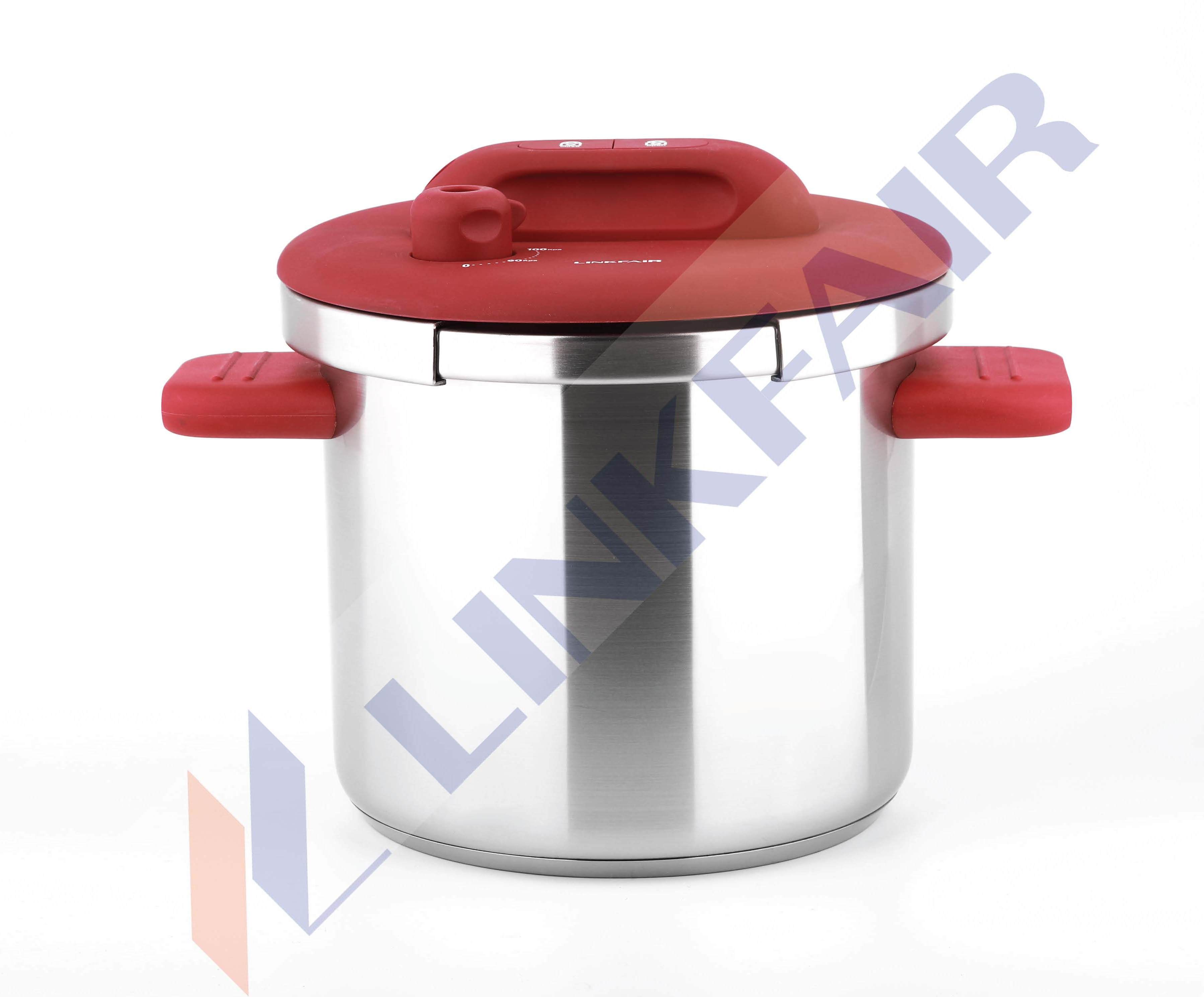 LInkfair New Design Multi Function 304 Stainless Steel Push-button Pressure Cooker