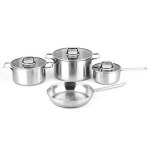 Housewares Kitchen Accessories Stainless Steel Cookware 7 Piece Kitchenware Pot Cookware Sets