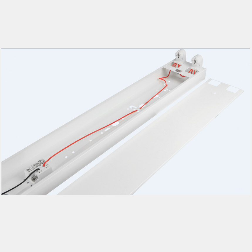 Double lamps inside T8 Tube Lamp Base  Fluorescent Tube Integrated Bracket Socket Strip Tube Light Rectangle Light Fixture