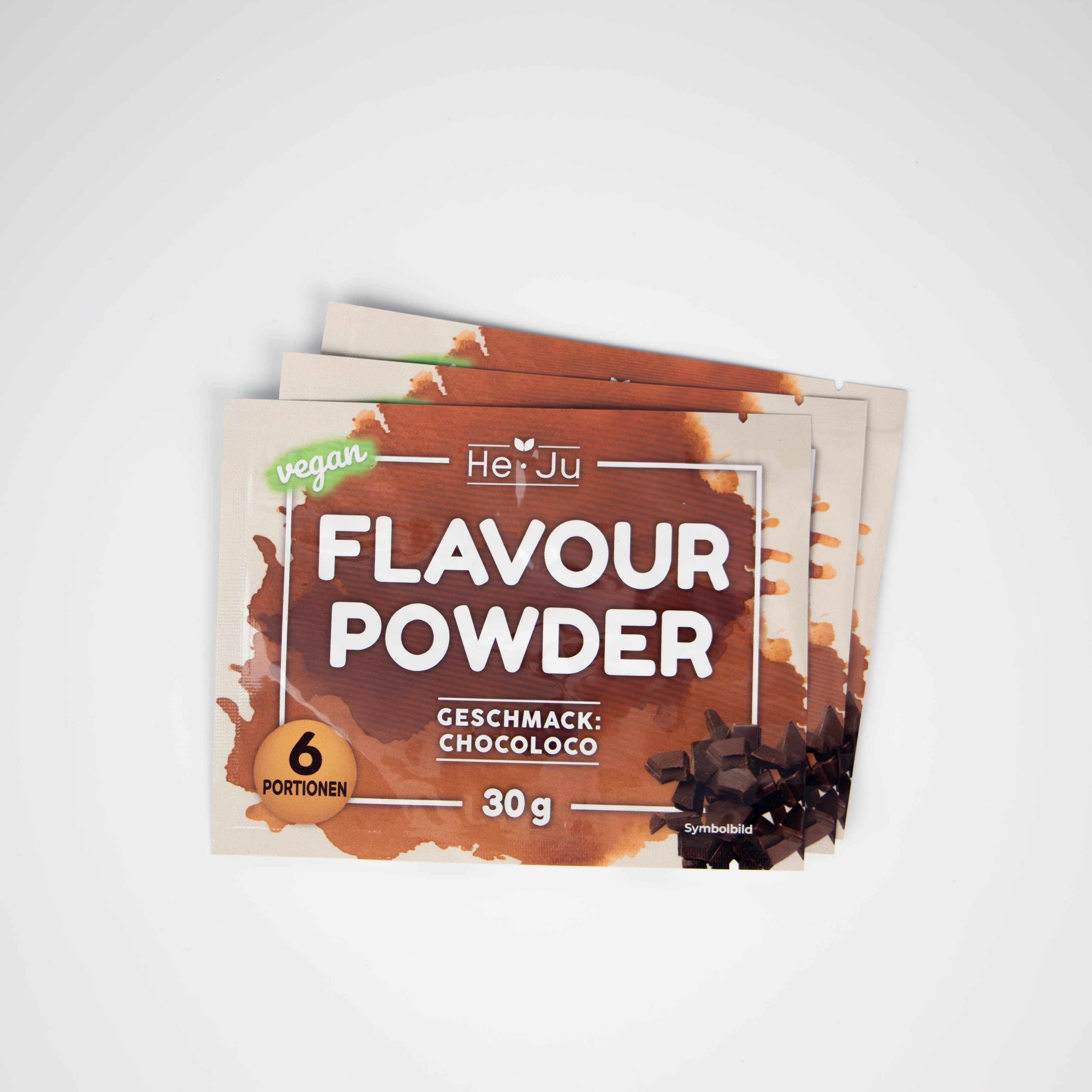 Digital Printing Custom 30g Chocolate Flavor Powder Flat Foil Pouch with Tear Notch for Food