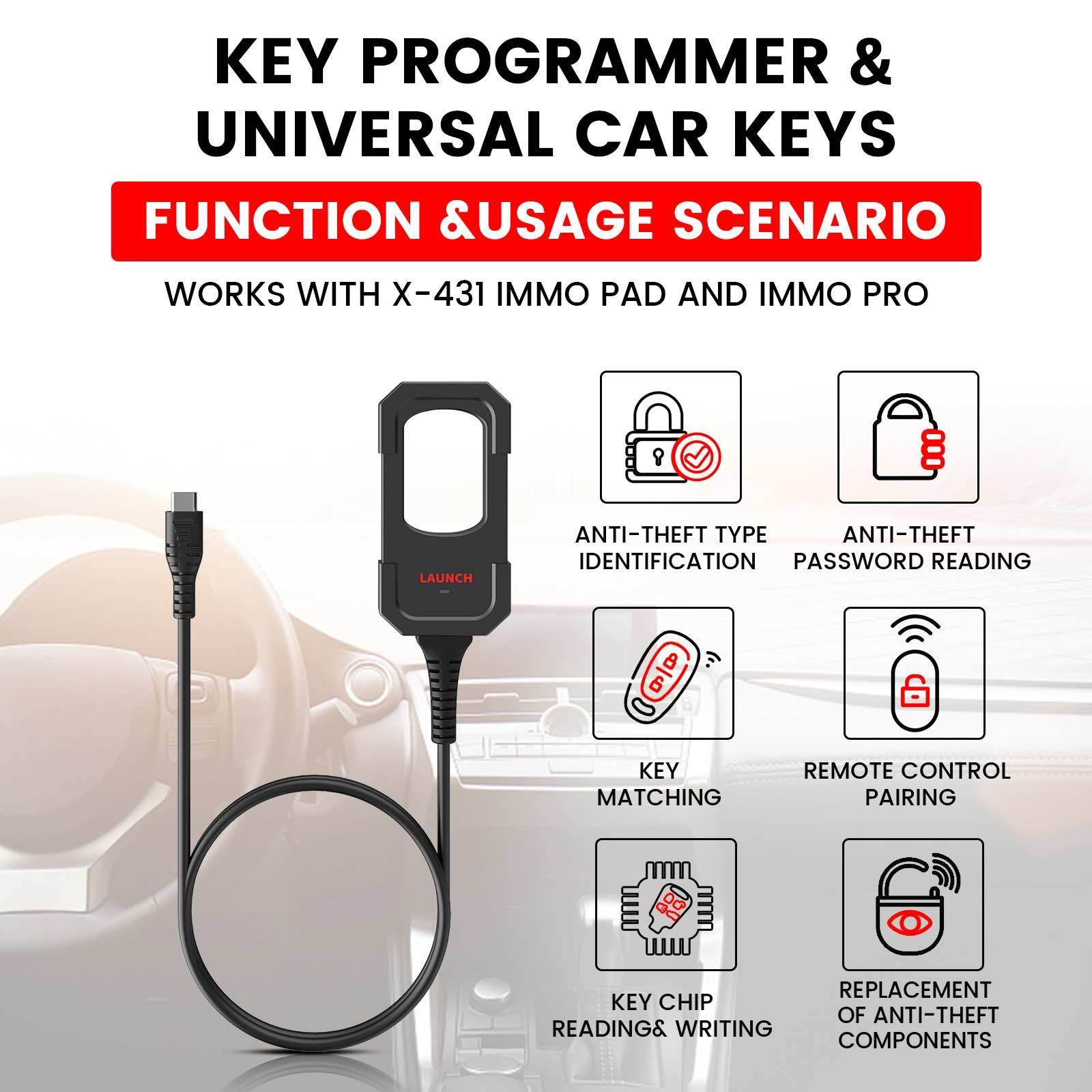 New released LAUNCH X431 Key Programmer remote maker universal smart key fob immobilizer 4 sets smart keys