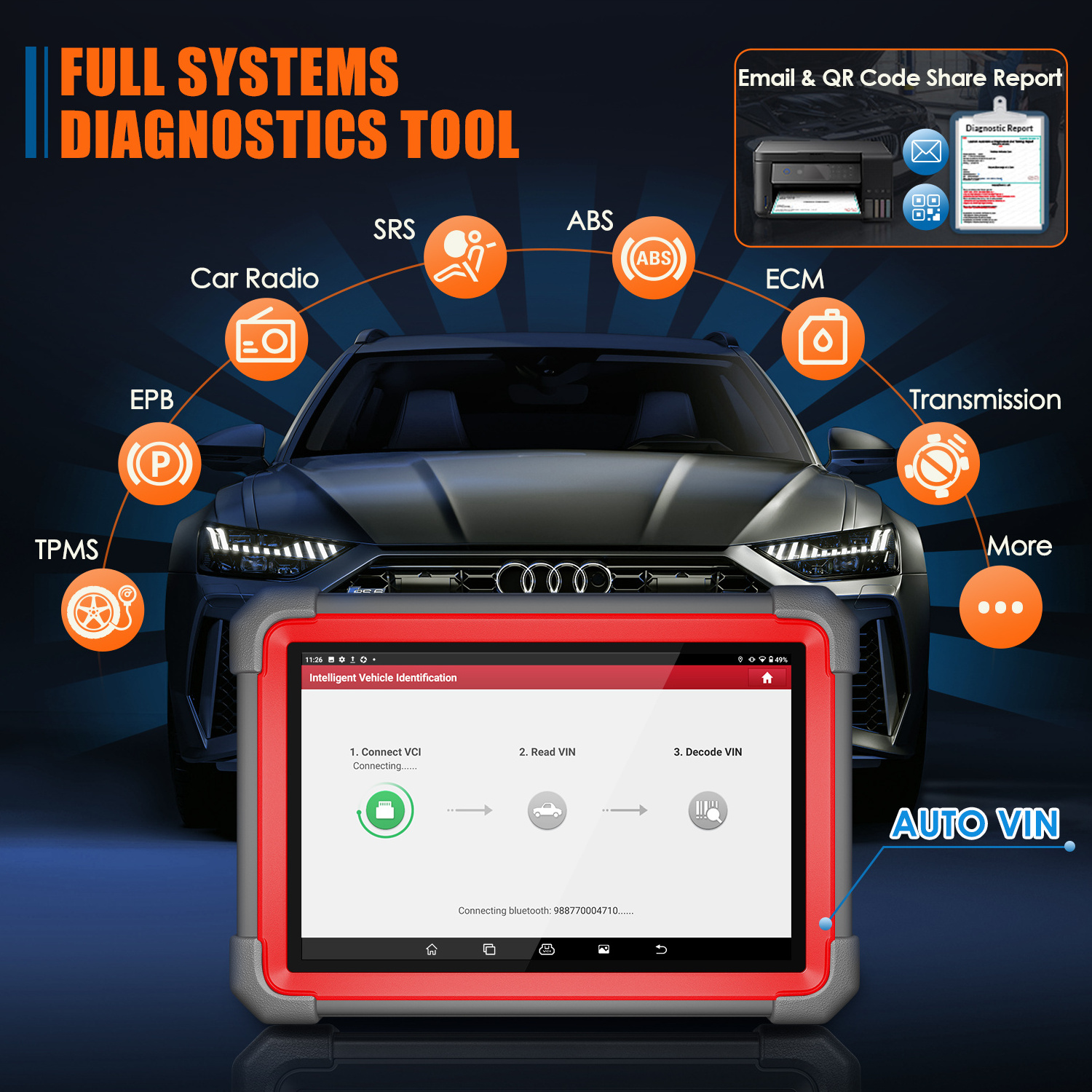 Launch x431 immo plus immobilizer eeprom programmer scan tool kit for all cars