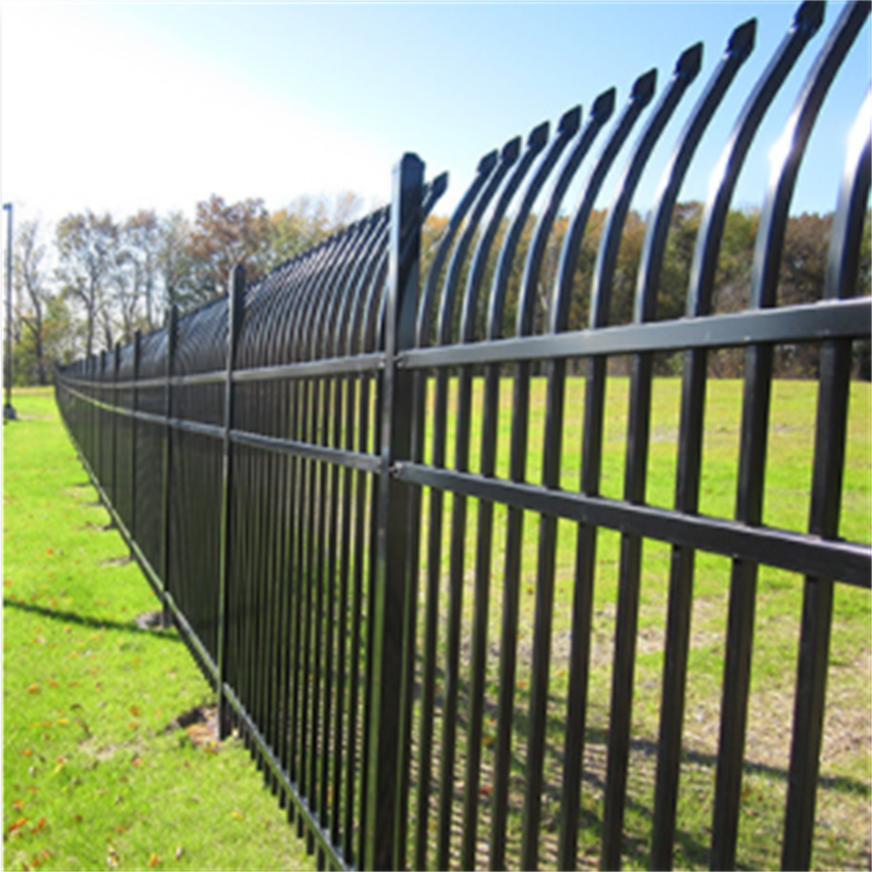 Galvanized steel fence poles modern steel parking lot fence design philippines 6ft Steel Spear Fence