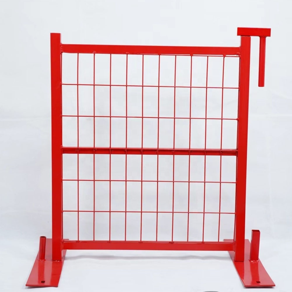 manufacture retractable construction yellow color portable fencing outdoor 6ftx10ft powder coated canada temporary fence