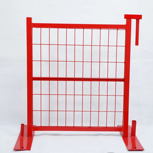 manufacture retractable construction yellow color portable fencing outdoor 6ftx10ft powder coated canada temporary fence