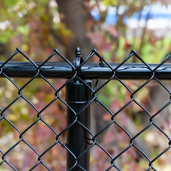 Used 8ft Chain Link Fence Green Plastic Vinyl Coated Garden Wire Mesh Fence 50ft Rolls Wholesale Used Black Chain Link Fence