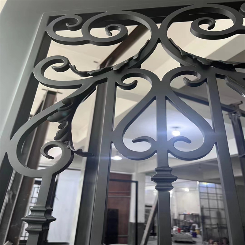 Art Gate Chinese-style Fence Push-pull Electric Translation Alloy for Villa Home Black Metal Steel Custom Made Wrought Iron Gate