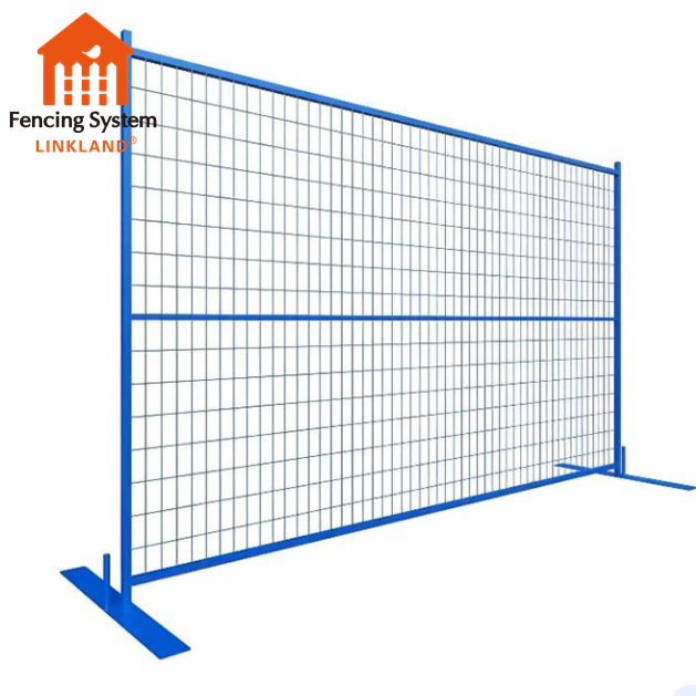 Style Base Construction Site Temporary Fence Panel Portable 6 Feet * 10 Feet Metal Iron Square Frame Canada temporary fence