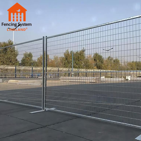 Style Base Construction Site Temporary Fence Panel Portable 6 Feet * 10 Feet Metal Iron Square Frame Canada temporary fence