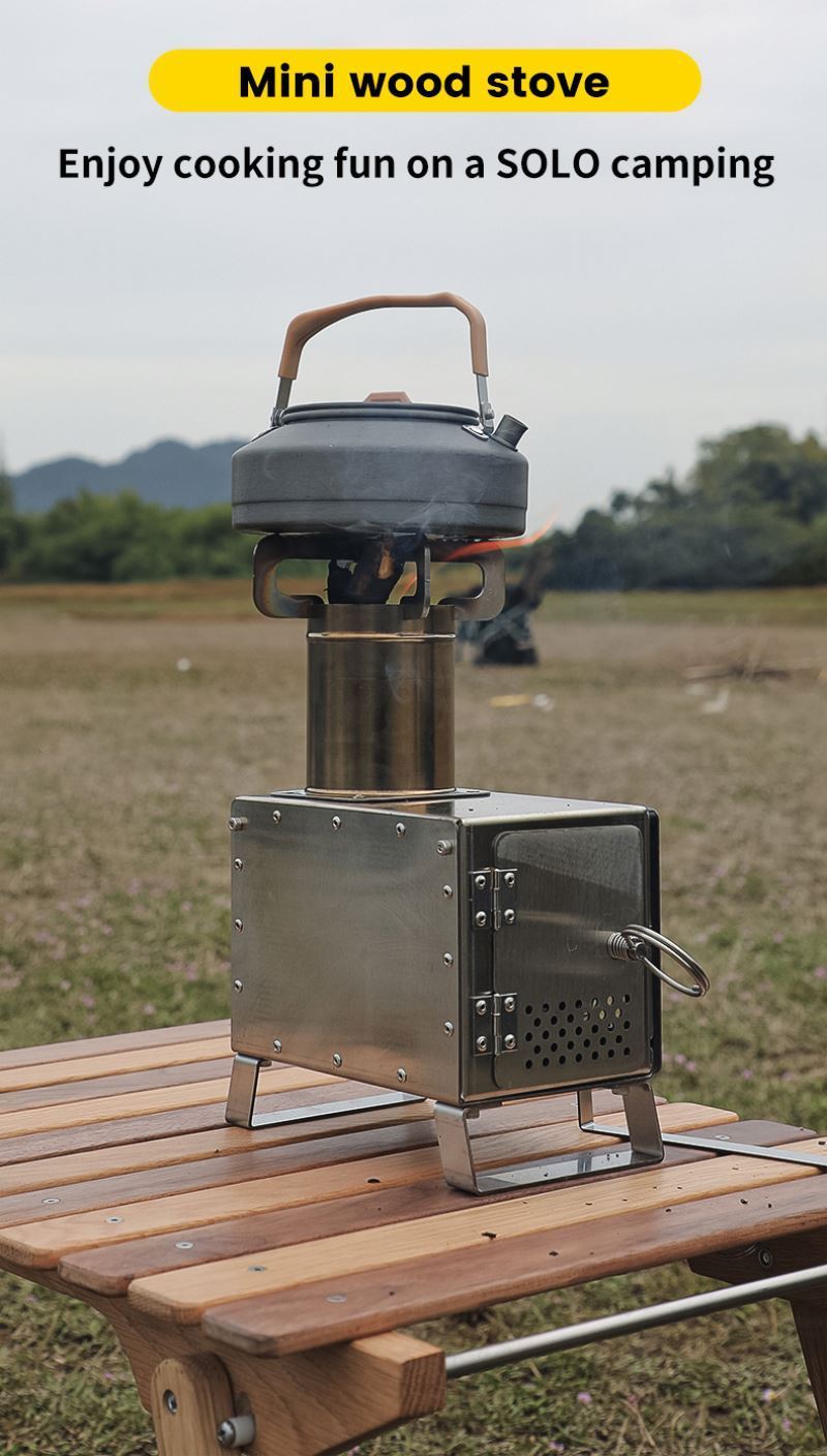 Bulk Price Personalized Customization Foldable Stainless Steel Tent Mini Pellet Wood Burning Stoves