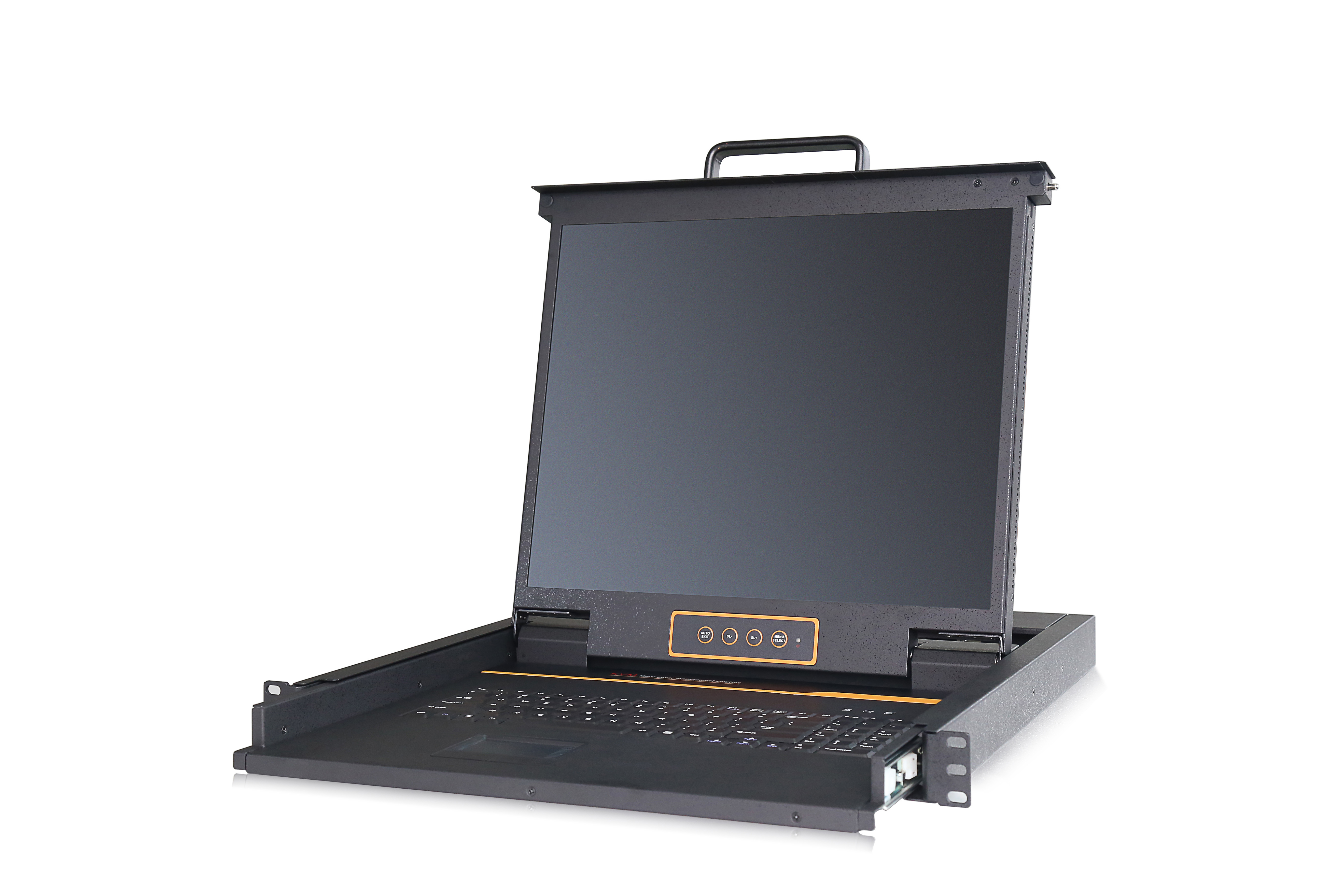 1U Rack-Mount 4 Port LCD - 15.6 inch FHD 1080P - Short Depth JD1604 KVM Switch Rack KVM Console drawer  17inch  LCD screen