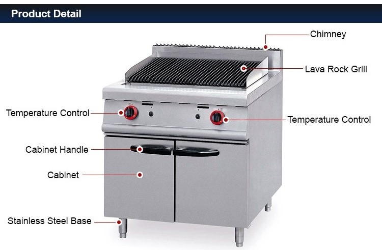 Heavy Duty Stainless Steel Chicken Gas Grill Machine Easily Assembled Cleaned Electronic Pulse Ignition Home Camping Use