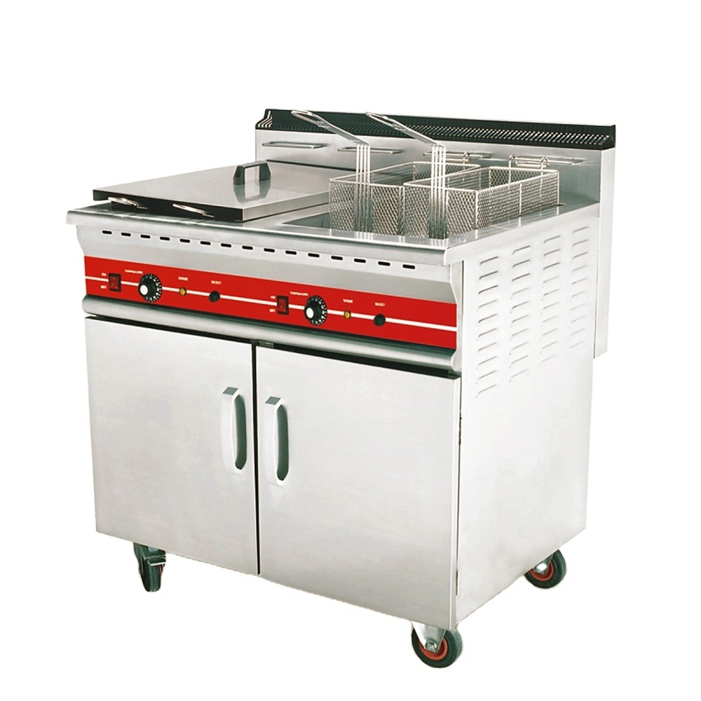 New Commercial Gas-Powered Deep Fryer for Chicken and Potato Chips High Quality Fryer Machine