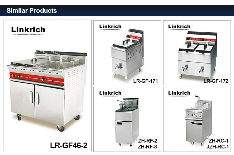 New Commercial Gas-Powered Deep Fryer for Chicken and Potato Chips High Quality Fryer Machine