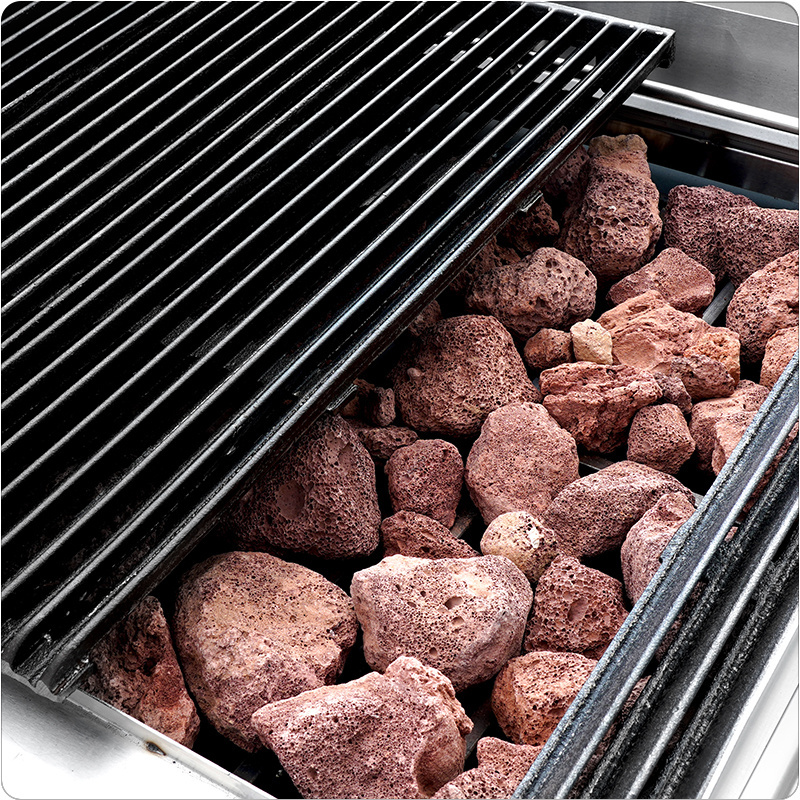 Professional Heavy Duty Electric Lava Rock Grill With Cabinet