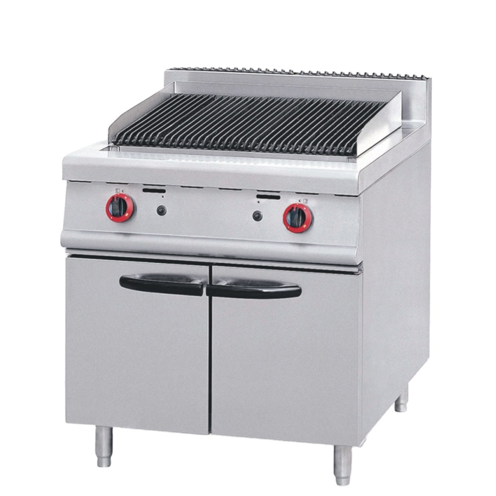 Professional Heavy Duty Electric Lava Rock Grill With Cabinet