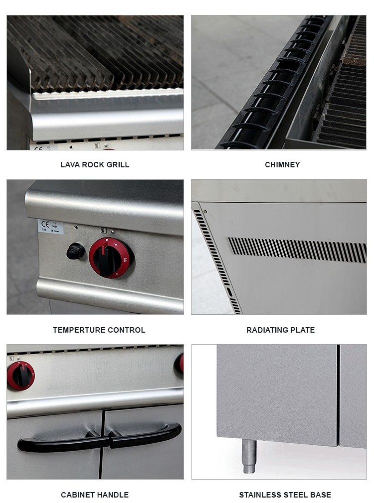 Heavy Duty Stainless Steel Chicken Gas Grill Machine Easily Assembled Cleaned Electronic Pulse Ignition Home Camping Use