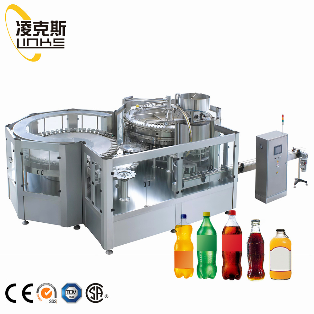 Complete Small Scale Automatic Beverage Bottle Monoblock Carbonated Soft Drinks Soda Sparkling Water Filling Bottling Machine