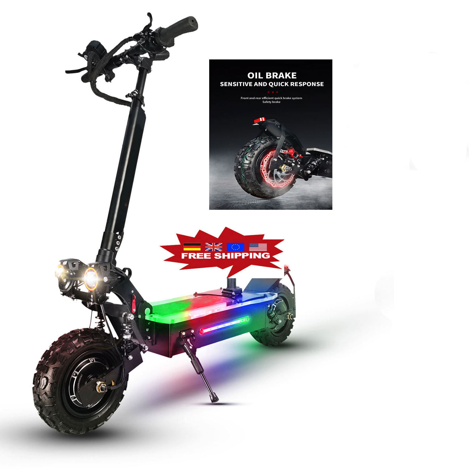 Big Powerful 85km/h Adult Electric Scooter Adult Cheap Electric Scooter Adult For Sale 100km long range electric scooter 8.5in