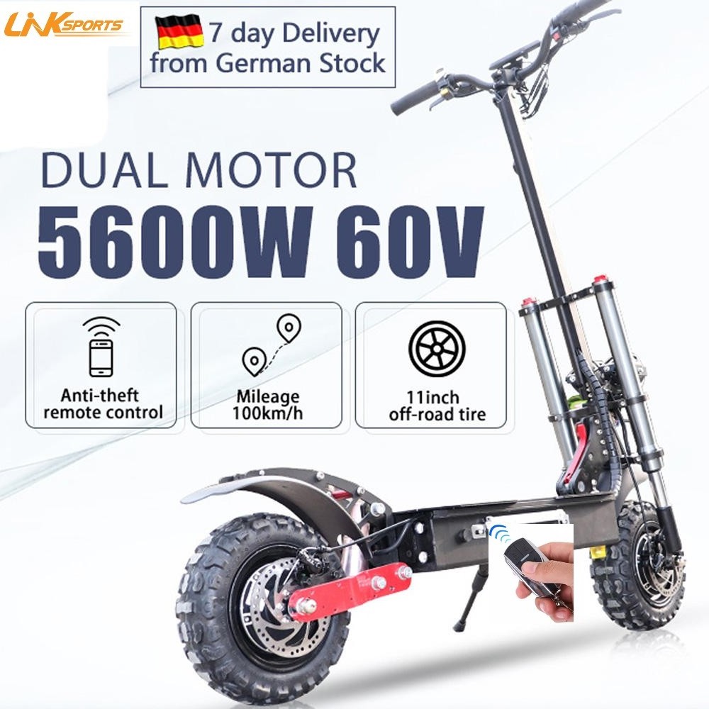 Factory Price High Speed Foldable 5600W Fat Tire Dual Motor Powerful Fast Off road Urban Adult Electric Scooter