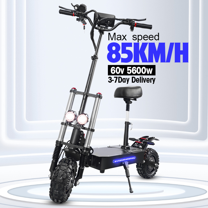 5600W 60V acceleration motor foldable powerful electric SN3  scooter with 11-inch tubeless tire