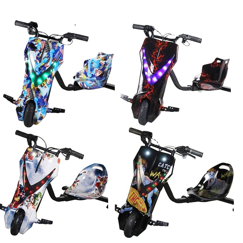 Linksports Hot Selling New Painting Children 3 Wheel Led Electric Drift Scooter