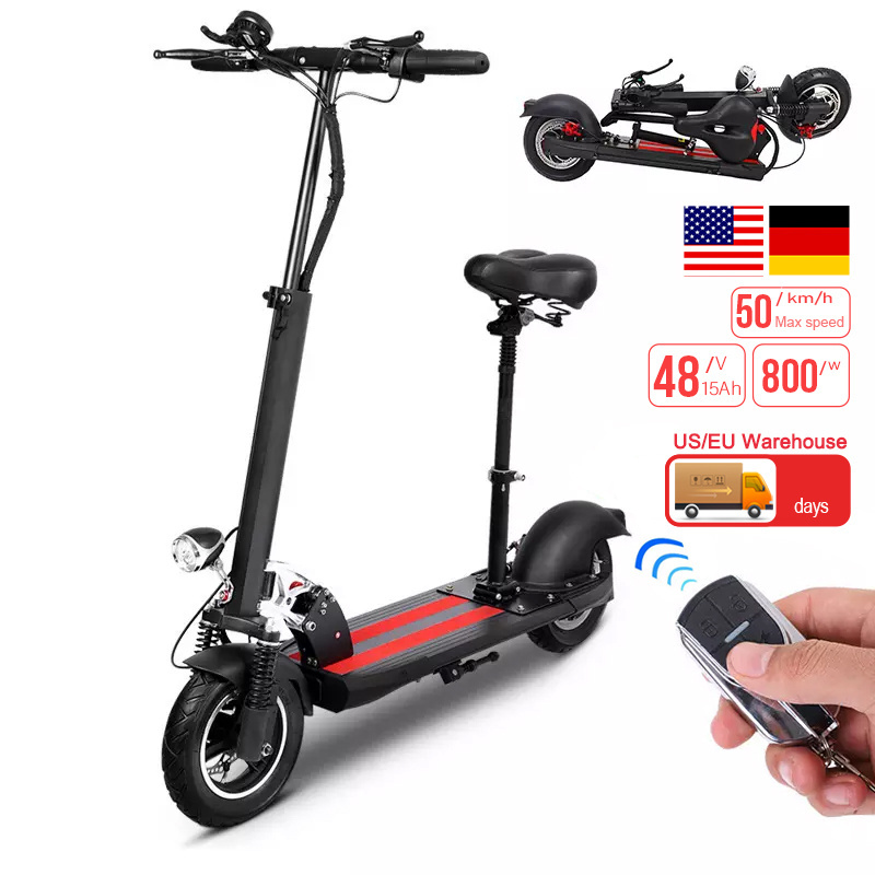 EU/US Warehouse Elektro Scooter 800 watt 50km/h 48v 15ah Folding Adult Max Bluetooth Smart Light 2 Wheels Scooter