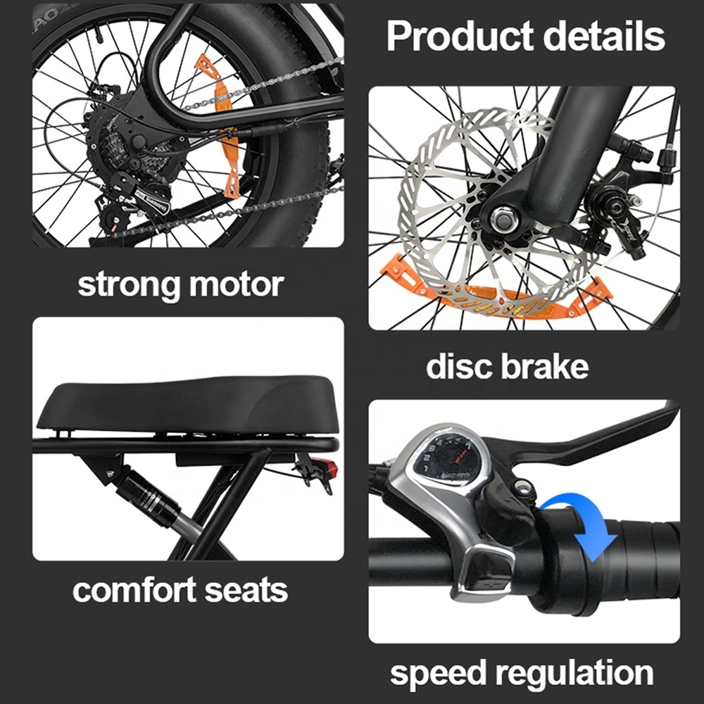 20 inch Cheap Aluminum Alloy Fast 1000w Dual Motor Fat Mountain Tire Adults Electric Bike