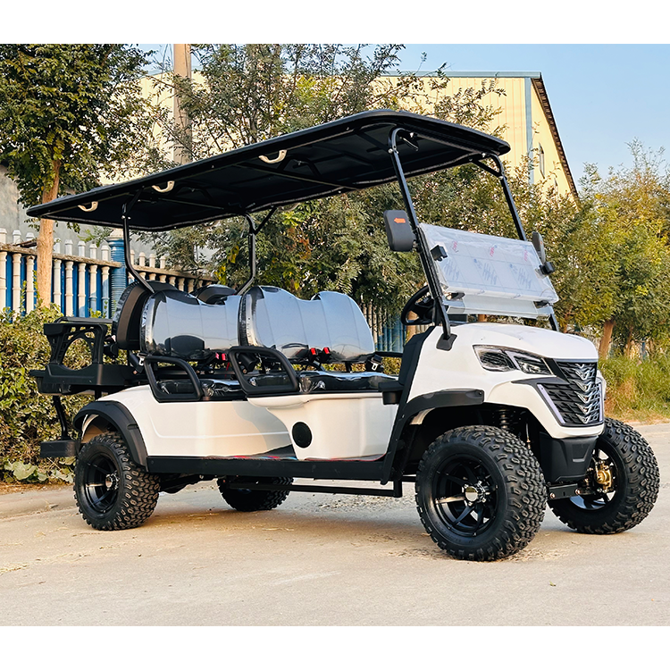 2024 new arrival 72v golf cart trailers 14 inch rims offroad tires golf cart conversion kit 6 seater golf cart club car