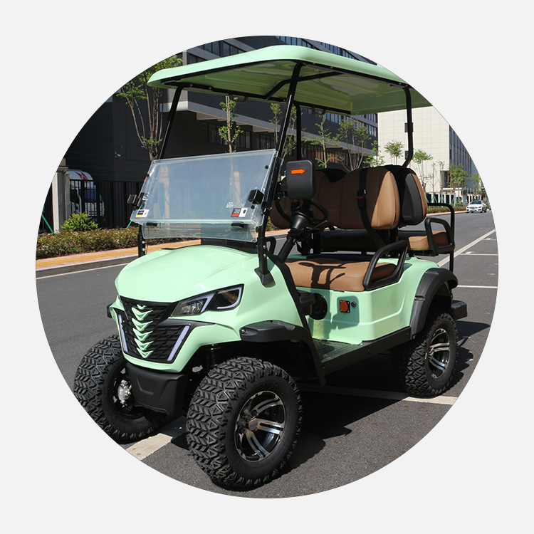 CE Certification 48V 5kw Battery Powered Solid Wheel 4 Seater Electric Golf Hunting Cart carro electrico