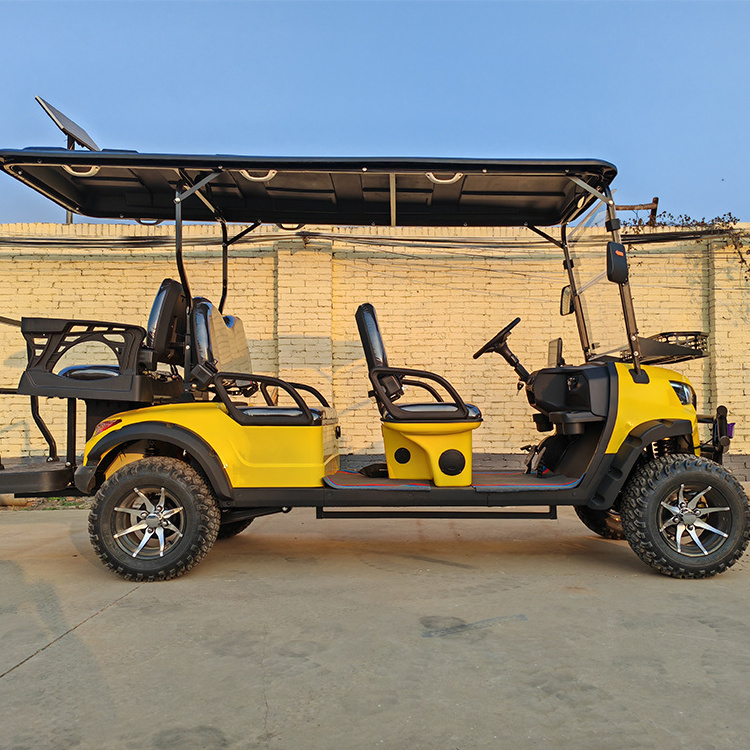 Chinese producer electric golf buggy cart 4+2 seater amphibious golf cart with golf cart canopy