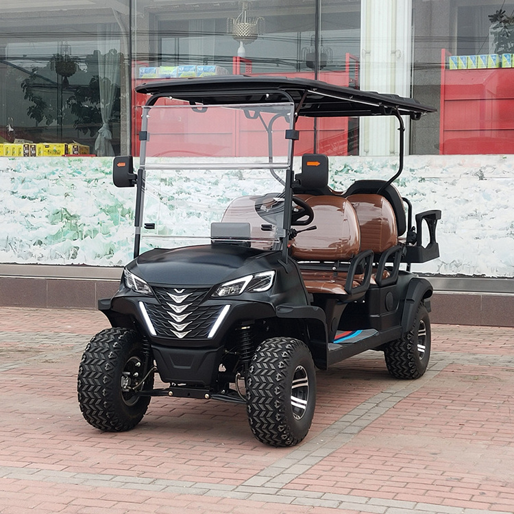 2024 New Design Upgraded Display CE Approved 6 seater Off road gas powered or electric club car 4x4 hunting golf carts