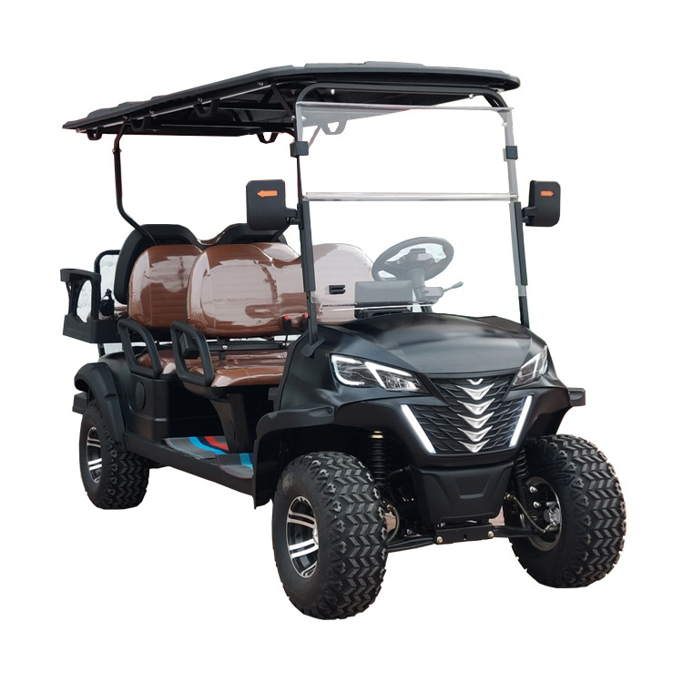 2024 New Design Upgraded Display CE Approved 6 seater Off road gas powered or electric club car 4x4 hunting golf carts