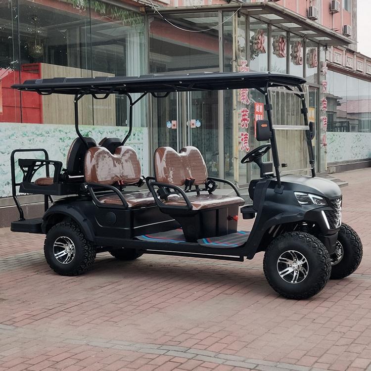 2024 New Design Upgraded Display CE Approved 6 seater Off road gas powered or electric club car 4x4 hunting golf carts