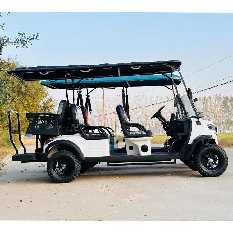 2024 new arrival 72v golf cart trailers 14 inch rims offroad tires golf cart conversion kit 6 seater golf cart club car