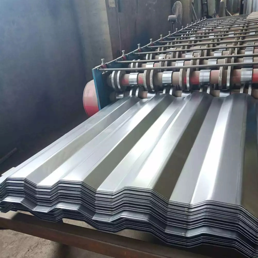 Corrugated Aluminum Zinc Roof Steel Galvanised Roof Panels Tiles1100*0.5MM Pressure plate for housing